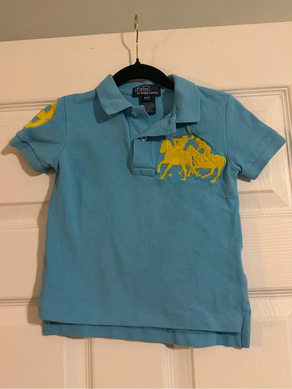 Polo by Ralph Lauren Boys Light Blue Polo Shirt with Double Pony